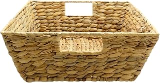 Jade Temple Dekokorb aus Wasserhyazinthe, geflochten, 12 cm x 30 cm x 30 cm, Ideal zur Aufbewahru…