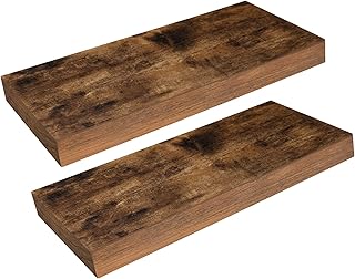 HOOBRO Wandregal, Schweberegal 2er-Set, stabile Wandboards, 40 x 20 x 3,8 cm Hängeregale, mit un…