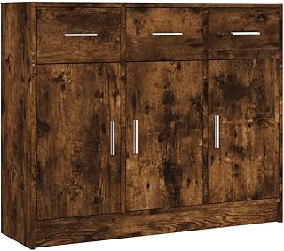 vidaXL Sideboard, Kommode mit viel Stauraum, Mehrzweckschrank Schrank mit Türen Schubladen, Beis…