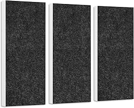 platino24 Schallabsorber-Set Colore aus Basotect G+ mit Akustikfilz, 3 Elemente in Anthrazit je 8…