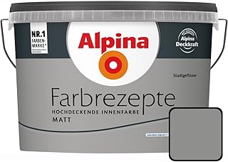 Alpina Farbrezepte Innenfarbe – Stadtgeflüster matt – Wandfarben für einzigartige Farbwirku…