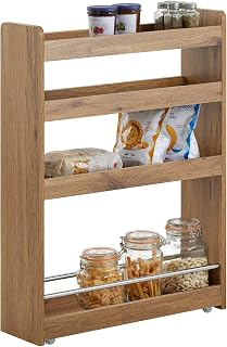 SoBuy Nischenregal schmal – Perfekter Stauraum für Jede Nische, nutzbar als Nischenschrank, Ap…