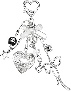 Y2k Schlüsselanhänger – Retro Herz Anhänger für Taschen, Taschen Anhänger, Bag Charm | Y2k…