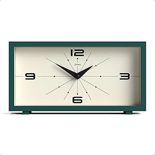 JONES CLOCKS® Odeon Schreibtischuhr | Modernes rechteckiges Design | Dunkelgrün | Stilvoller Re…