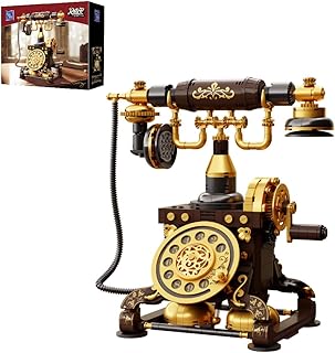PANTASY Retro-Telefon-Bausteinset für Erwachsene, Vintage-DIY-Modellbausatz mit realistischem De…