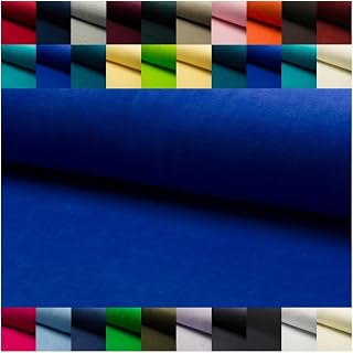 Fabrics-City Royalblau premium Baumwolle stretch Samt Stoff Nicki für Bekleidung, Heimtextilien,…