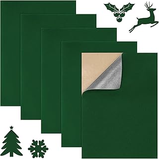 5 Stück Samt Selbstklebend, 30×21cm Samtstoff, Samtstoff Dunkelgrün für Schmuckkästchen, Sch…