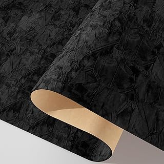 Decotalk Selbstklebende Tapete Samtstoff Schwarzer 40X500cm Filz Stoff Tapete Weiches Samt Befloc…