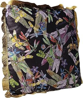 Kare Design Kissen Tropical Garden Fringe, Mehrfarbig, Fransen, Zierkissen, Samtoptik, Dekokissen…