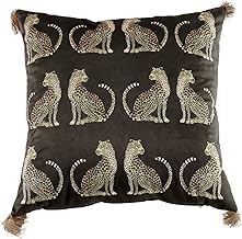 Quadratischer dekorativer Wurfkissenbezug mit Quasten, Leopardenmuster, luxuriöser Stil, weicher…