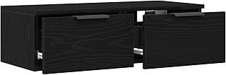 vidaXL Wandschrank Schwarz Eichen-Optik 68 x 30 x 20 cm Holzwerkstoff, Moderner Wohnzimmerschrank…
