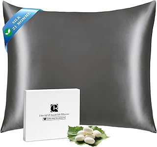SeidenKissenbezug 80×80, Ravmix Kissenbezüge aus Seide für Haar und Haut, mit verstecktem Reiß…