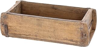 Ziegelform aus Altholz mit Metallbeschlägen – Rustikale Aufbewahrungsbox & Blumenkasten – Vi…