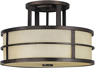 Licht-Erlebnisse Dekorative Premium Deckenleuchte SHOJI Creme Bronze 3-flammig Ø34cm Vintage Lam…