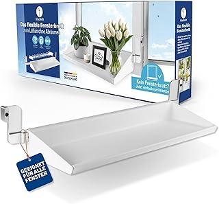 Flexible Fensterbank für fast alle Fenster | Lüften ohne Abräumen, ohne Bohren & Kleben, einfa…
