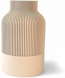 Skandinavische Blumenvase 20 cm – Unzerbrechliche Deko-Vase mit 3D-Struktur, Moderne Massive Va…