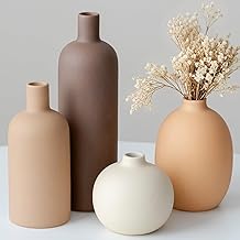 Moderne Vasen-Set, 4-teilig, Keramik, Morandi-Farben, Minimalistische Tischdekoration, Nordischer…