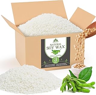 Sojawachs für Kerzen 3KG, Premium Kerzenwachs zum Gießen & Kerzenherstellung, 100% Natürliches…