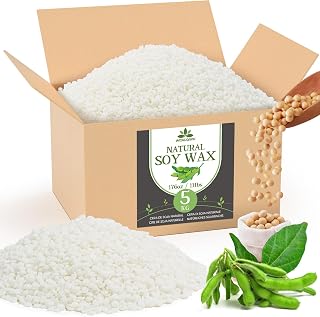 Sojawachs für Kerzen 5KG, Premium Kerzenwachs, Kerzenwachs zum Gießen & Kerzenherstellung, 100%…