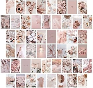 50 Stück Wandcollage Aesthetic Bilder Pink, 5.6 * 3.8cm Vintage Poster Set | Zimmer Deko Aesthet…