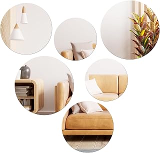 6 Stück Spiegel Rund, Klebespiegel Für Die Wand, Spiegelfolie Selbstklebend Spiegel Zum Kleben,…