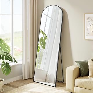 SONGMICS Ganzkörperspiegel, 160 x 50 cm, gewölbter Standspiegel, Rahmen aus Aluminiumlegierung,…