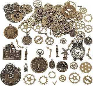 steampunk，steampunk accessoires，Antik Steampunk Anhänger Charms Metall Armbanduhr Zahnrad Ch…