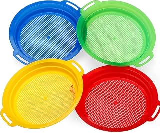 Strand-Sandsieb-Siebe, 4 Pack Sand-Strand-Set für Kinder, Strands Sand Schnee Solid Sifter Spiel…