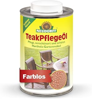 Neudorff TeakPflegeÖl – Pflegt, verschönert und schützt Hartholz-Gartenmöbel, Zäune und we…