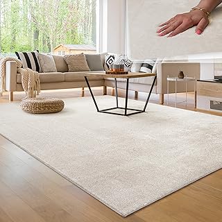 Paco Home Moderner Kuscheliger Wohnzimmer Teppich Kurzflor waschbar flauschig Weich Einfarbig Fel…
