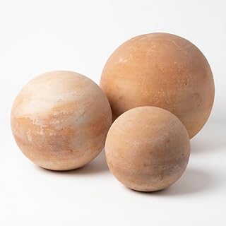 Teramico Terracotta Dekokugeln als 3er Set frostfeste Gartendekoration | Hochwertige, bei sehr ho…