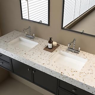 JSEVEM 40CM×3M Hellbeige Terrazzo Muster Marmor Möbel Klebefolie Steinoptik Tapete Selbstkleben…