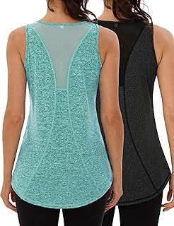 Sporttop Damen Yoga Tanktop Mesh Rücken Ärmelloses Sport Oberteil Laufen Fitness Funktions Gym …