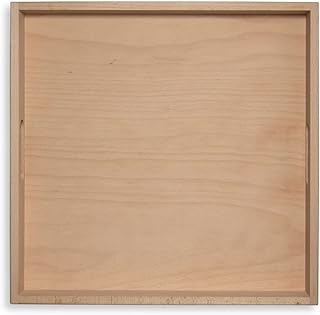 Weitz Holztablett 40x40cm aus Buchenholz, Serviertablett aus unbehandeltem Holz, Tablett mit Griffen