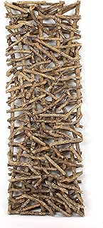 FRANK FLECHTWAREN Holzdeko Rustikal 40x108cm, Ulmenholz & Rattan naturbelassen, extravaganter Rau…