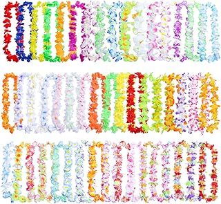 50 Stück hawaiianische Leis-Party-Dekorationen, 50 Stile hawaiianische Leis Bulk Hawaii-Blumen-H…