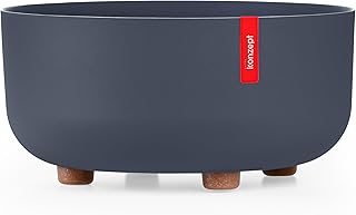 KONZEPT Blumentopf mit Füßen Ø 30 cm, Höhe 14 cm, großer Übertopf für innen & außen, UV-b…