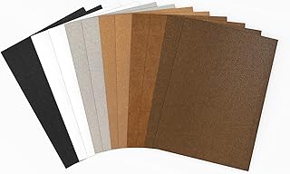 Brandalo® veganes Leder – waschbares Papier – 12 Bögen A4 21x30cm bei 0,55mm Dicke – Waschpapie…