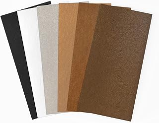 veganes Leder – waschbares Papier – 6 Bögen 10x21cm bei 0,55mm Dicke – Waschpapier – Lederpapier…