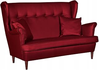 Sofa, Modell EkoSkóra, 2-Sitzer, Ledersofa Couch, Zierpolsterung, Freistehendes, Lounge Sofa, Be…