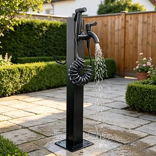 304-Edelstahl freistehende Gartensäule, 60cm frostsichere Außensteharmatur | mit Messinghahn ve…