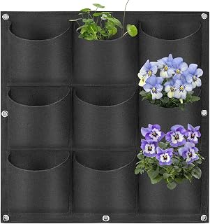 Vertikaler Garten, 9 Pflanztaschen Hängende Draußen, Pflanztaschen Wand, Vertikaler Garten Inne…