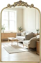 Barock Spiegel Antik – Halbrunder Vintage Wandspiegel mit Bogenform für Wohnzimmer & Flur, Wandd…
