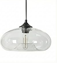 Einflammige Pendelleuchte mit Bunt Glas Lampenschirm, Vintage-Industriedesign, E27 Dekorative Hä…