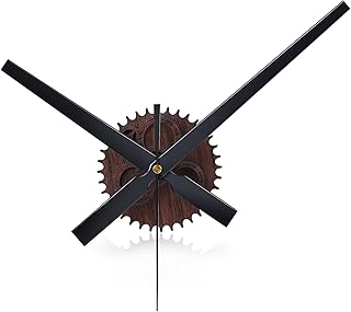 Lafocuse 3D Uhrzeiger Wanduhr Braun Vintage,Uhrwerk mit Zeiger Große,Zahnräder aus Holzmaserung…