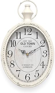 Menterry Europäischen Retro Oval Wanduhr, antike altmodische Design, Vintage-Stil, batteriebetri…