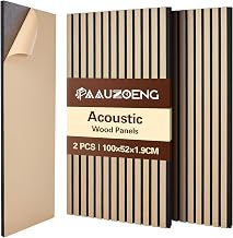 ​​Akustikpaneele Selbstklebend 2er Set 100x52cm, Schalldämmung Echoreduzierung Wandpaneele a…