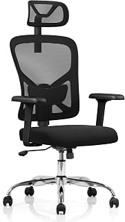 YW-1A Chefsessel Ergonomisch – Bürostuhl Netz für Homeoffice | Premium Schreibtischstuhl Ergono…