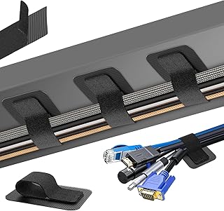 Kabelmanagement unter dem Schreibtisch, 【Haltert 15 Kabel】【Ultra-Haftung】 Kabelhalter Sel…