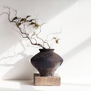 Wabi Sabi Keramikvase, Rustikale Vintage Deko Vase | Für Pampasgras & Trockenblumen, Handgearbei…